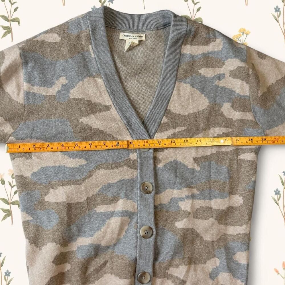 Christian Siriano Cozy Streetwear Indie New York Muted Camo Cardigan XS - Picture 7 of 8